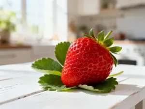 Świeże plastry surowej cukinii ułożone na drewnianej desce kuchennej w otoczeniu ziół i warzyw.